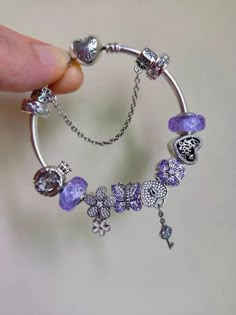 Pandora Jewlery, Pandora Bangle Bracelet, Pandora Murano, Pandora Bangle, Pretty Jewelry Necklaces