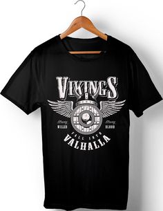 T-shirt print Vikings, Valhalla, Stylish t-shirt Nordic Vikings 100% Cotton t-shirt. Crew neck. Short sleeves. Regular fit. Fabric weight: 150 g/m2 or 190 g/m2 (for white t-shirts) Viking Tshirt, Vikings Valhalla, Viking Shirt, Nordic Vikings, Shirt Making, White T Shirts, Slovakia, T Shirt Print, White Tshirt