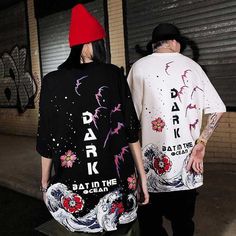 Sukajan Jacket, Japanese Shirt, Japanese Tshirt, Style Japonais, Japanese Streetwear, Dark Skies, Japanese Outfits, Streetwear Tshirt, Style Streetwear