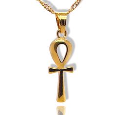 Little Ankh Gold Necklace Known in ancient Egypt as the ‘symbol of eternal life’, the Ankh represents a never-ending life. Wear this symbol around your neck with pride knowing that you are someone with infinite potential and promise. Plus, the beauty of this inspirational necklace lies in its simple elegance. No matter who you are or what you do, each day is a day to stand up for life. This necklace brings you the courage and strength to do just that. “I Love that this jewelry expresses true bla Eternal Soul, The Ankh, Key Of Life, Color Wigs, Ankh Necklace, Spiritual Realm, Divine Energy, Cycle Of Life, Circle Of Life