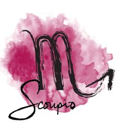 the zodiac sign scorpio is painted in pink and black with zebra print