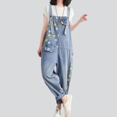 Step into the summer with a blast from the past ââ‚?introducing the 2023 Spring-Summer Collection's Y2k-mode Partly Bubble Print Denim Jumpsuit!Why It's Right for YouThis jumpsuit is sure to make you stand out in the crowd! With its loose-fit silhouette. painted bubble print. and suspenders closure. it fuses the beauty of the past with the trends of the present. Show off your unique style with this edgy. yet sophisticated. piece.Key Highlights: Y2K Vibes: Show off your nostalgic side with y2k-st Highlights Y2k, Bubble Print, Denim Clothes, 2000 Fashion, Denim Clothing, Print Denim, Y2k Vibes, Simple Blouse, Blast From The Past