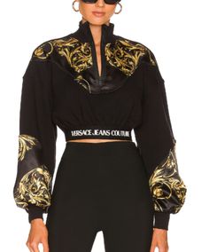 (eBay) Find many great new & used options and get the best deals for NEW Versace Jeans Couture Cropped Sweatshirt Black SATIN LOGO SIZE 36 - XS at the best online prices at eBay! Free shipping for many products! Versace Tracksuit, Versace Sweatshirt, Couture Outfits, Women's Activewear, Cropped Sweatshirt, Versace Jeans Couture, Versace Jeans, Crop Sweatshirt, Womens Activewear