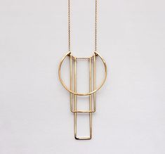 Full Deco Necklace by L.Greenwalt Jewelry, 14K Gold Fill, Hammered Necklace Alexander Calder Jewelry, Hammered Metal Jewelry, Pmc Jewelry, Gift For Architect, Hammered Necklace, Delicate Gold Necklace, Jewelry Fashion Trends, Geometric Necklace, Upcycled Jewelry