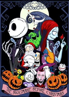 the nightmare before christmas poster from disney's animated movie, it looks like they have been