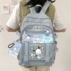 Top Rated Cartoon Pochacco Casual Backpack Schoolbag Student Travel Bag Handbags Unisex , Bags Pochacco Shoes, Pochacco Backpack, Sanrio Backpack, Cute Backpack, Student Travel, Handbags Casual, Hello Kitty Items, Cute Backpacks, Student Backpacks