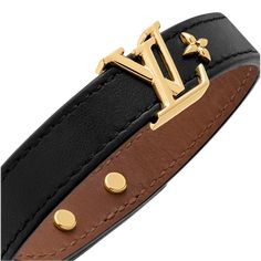 LOUIS VUITTON® - Lv Iconic Bracelet - Black Chanel Mens, Bracelet Man, Louis Vuitton Bracelet, Leather Accessory, Mens Gold Bracelets, Louis Vuitton Accessories, Louis Vuitton Official, Bracelet Black, Hand Jewelry