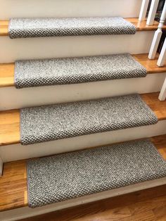 the carpeted stairs are clean and ready for us to use