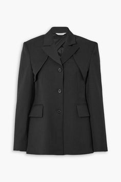 Tailored Jacket, Charcoal Color, Blazers For Women, Net A Porter, Flap Pocket, Women Collection, Shoulder Pads, Blazer Suit, Horn