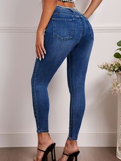 Material:DenimComposition:90% Cotton,10% SpandexLength:Long lengthBelt:NoDetails:WashedPatterned:Solid colorSuitable types:Slim FitSheer:NoFabric:High StretchType:JeansPant Length:Long lengthSeasons:All-seasonCare Instructions:Machine wash, do not dry cleanStyle:CasualOccasion:Weekend CasualClosure Type:Button FlyFit Type:SkinnyWaistline:High WaistPrinting Type:No PrintingWeaving Method:Knit FabricItem ID:JF34365 There maybe 1-2 cm deviation in different sizes, locations and stretch of fabrics. Stretch Mid-rise Denim Jeans, Tight Denim Blue Bottoms, Fitted High Waist Denim Jeggings, Fitted High-waist Denim Jeggings, Medium Wash High Waist Fitted Jeggings, High-waist High-stretch Denim Blue Bottoms, High Stretch High Waist Denim Blue Bottoms, Fitted High Waist Medium Wash Jeggings, High Waist Stretch Jeans In Medium Wash