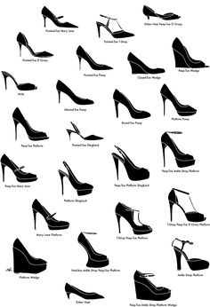 Not for me....but for all of my friends who have no idea what i'm talking about when i spout out actual shoe names!!! Style Chart, Mode Tips, Shoe Gallery, Fashion Vocabulary, Shoe Obsession, Gigi Hadid