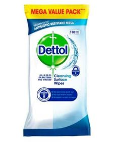 dettol cleaning wipes are on display