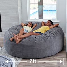 Live large with our BIGGEST bean bag chair yet! Introducing our XL Bean Bag Chair in Chenille— our first bean bag chair built for two or more. With a massive diameter spanning nearly 7 feet with bulging, this chair offers plenty of room to sleep, lounge, or entertain. Whether it’s for family gatherings, game nights with friends, or ultra-cozy naps, this oversized bean bag is sure to become a family favorite for everyone to enjoy. Looking for a little more texture? Our Chenille fabric delivers ex Extra Large Bean Bag, Giant Bean Bag, Big Bean Bags, Candy Room, Large Bean Bag Chairs, Giant Bean Bag Chair, Mattress Dog Bed, Bean Bag Bed, Large Bean Bags