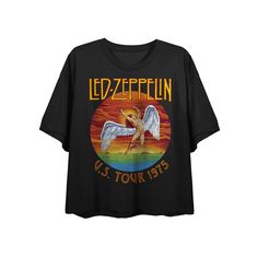 She'll love the look and feel of this Juniors' Led Zeppelin United States Tour 1975 Graphic Tee. She'll love the look and feel of this Juniors' Led Zeppelin United States Tour 1975 Graphic Tee. FEATURES Crewneck Short SleevesFABRIC & CARE Cotton Machine wash Imported Size: Large. Color: Black. Gender: female. Age Group: kids. Rainbow Circle, Led Zeppelin Shirt, Statement Tshirt, Concert Fits, Suit Up, Concert Tees, Cropped T Shirt, Movie T Shirts, Short Sleeve Cropped Top