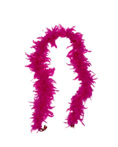 pink feather boa on white background with clipping for the letter o in center