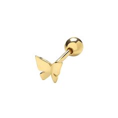 Introducing our stunning 9ct Yellow Gold Butterfly Cartilage 6mm Post Stud Earrings, the perfect addition to any jewellery collection. These earrings are crafted from high-quality 9ct gold, ensuring they are both durable and luxurious. Elevate your style with these beautiful earrings, featuring a delicate butterfly design that is sure to catch the eye. The 6mm post stud size is perfect for cartilage piercings, making them a versatile addition to your jewellery collection. Add a touch of elegance Hypoallergenic Yellow Gold Cartilage Earrings As Gift, Elegant Yellow Gold Nickel-free Piercings, Cartilage Piercings, Cartilage Jewelry, Delicate Butterfly, Cross Earrings Studs, Stud Earrings For Men, Cartilage Piercing, Gold Butterfly