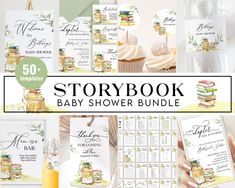 the story book baby shower bundle is shown