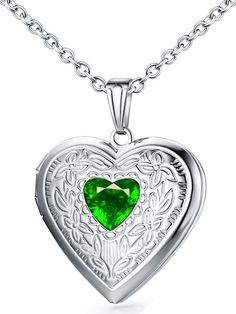 PRICES MAY VARY. 💕Hypoallergenic Material💕: Love heart birthstone locket necklace that holds pictures,set with birthstone crystals, made of Stainless Steel,shiny mirror finish,last for long time,never turn your skin green like the cheap jewelry. Light-weight design give you a comfortable wearing experience. 💕Personalized Necklace💕: Birthstone locket , for yourself, your family, your friends and the ones you love.Ideal for Christmas, Mother's Day,Birthday, Valentine's Day, Graduation. 💕DIMEN Birthstone Crystals, Photo Window, Necklace Birthstone, Memory Locket, Locket Pendant Necklace, Brand Concept, Photo Locket, Cheap Jewelry, Heart Locket