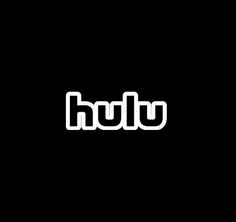 the word hulu is written in white on a black background, and it appears to be made up of letters