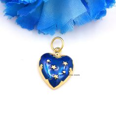 925 Silver Enamel Heart Pendant, Blue Enamel Heart Pendant, Christmas Heart Jewelry, Enamel Pendant, Enamel Heart Charm, Enamel jewelry  ♦️ ITEM     D E T A I L S ♦️ ✦ Name : Heart Star Pendant ✦ Metal : 925 Silver  ✦ Size : 23X23MM ✦ Transplant Enamel : Select the Variations                                                                SIXTH SENSE JEWELS ✦ Our all design are made to order. We need 6 to 8 days for making and delivery to depend on the shipping method you select. ✦Product & gemstone weight may vary from actual products. ✦All are designed and handmade in-house by me and team with precision, Perfect craftsmanship and strong interest! ✦We are continuously listing new products in our store. So keep coming back to see more great updates in the store. ✦Wholesale orders With Custo Blue Sterling Silver Charms For Gifts, Blue Heart Charm Round Jewelry, Blue Enamel Necklace For Anniversary, Blue Open Heart Jewelry Gift, Blue Open Heart Jewelry For Gift, Blue Heart Charm Jewelry Gift, Blue Heart Charm Jewelry As Gift, Blue Heart Charm Jewelry As A Gift, Blue Heart Charm Jewelry For Gift