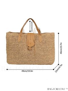 BagForLove - Spacious Woven Straw Beach Tote - Ideal for Vacation Product Description Color Khaki Pattern Type Plain Type Straw Bag Bag Size Oversized Material Straw Size Chart INCH CM Bag Length Bag Width Bag Height Handle Height 19.3 inch 4.7 inch 15.7 inch 12.2 inch Bag Length Bag Width Bag Height Handle Height 49 cm 12 cm 40 cm 31 cm Details Pictures Similar Products h2 { text-align: center; } /* æ¢è¡ */ li{ white-space: normal; word-break: break-all; word-wrap: break-word; } .red-box { width: 100%; display: flex; flex-direction: row; flex-wrap: wrap; justify-content: center; } .red-box > div { width: 190px; height: 250px; margin: 10px; } .red-box > div > a > img { width: 190px; height: 250px; } .size-box { width: 100%; margin: auto; white-space: nowrap; } .table { border-collapse: c Straw Beach Tote, Inch Bag, Details Pictures, Bags Tote, Word Wrap, Beach Tote, White Space, Bag Bag, Color Khaki