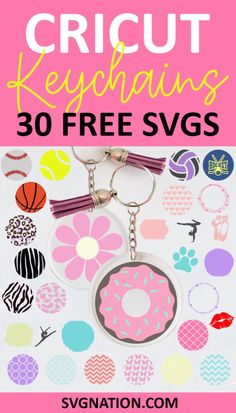 a bunch of different items with the words cricut ketchuping 30 free sv