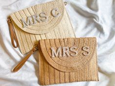 The perfect accessory for the bride-to-be in the enchanting days. Carefully crafted with a blend of bohemian charm, this straw shoulder bag is more than just a stylish accessory; it's a canvas for the beautiful moments of your pre-wedding journey. 💕 Add a personal touch to your pre-wedding adventures. Choose a name, initial or just the letters BRIDE that represent your unique love story, making this bag a cherished keepsake of the moments leading up to your special day. 💕The ultimate bachelorette hens party gift. Celebrate the bride's upcoming nuptials with a trendy and thoughtful accessory that's as unforgettable as the memories you'll create together. Cheers to love, laughter, and a beachside bachelorette bash! 💕Product Details 1) Can be personalized with a maximum of 5 characters. 💕 Elegant Personalized Wedding Bags, Beachside Bachelorette, Hen Party Gifts, Hens Party, Straw Clutch, Bride Bridal, Hen Party, Personalize Bag, Beautiful Moments