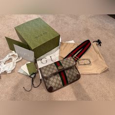 This Bag Is Beautiful And Brand New. Can Work Around The Waste Or As A Crossbody. 100% Authentic. Never Worn. I Missed My Window To Return. Feel Free To Ask Any Questions. Ophidia Belt Bag, Small Belt Bag, Luxury Bags Collection, Gucci Crossbody Bag, Small Belt, Gucci Ophidia, Bags Gucci, Gucci Crossbody, Gucci Bags