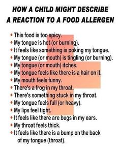 Food allergy reactions. Very important and could save a life! [more at pinterest.com/eventsbygab] Tree Nut Allergy, School Nurse Office, Food Allergies Awareness, Allergy Awareness, School Health, Allergy Asthma, Nurse Office, Peanut Allergy, Food Allergens