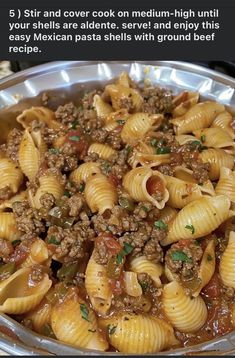 the recipe for this pasta dish is very easy to make and it's full of ground beef