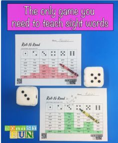 the only game you need to teach sight words with dices and crayons