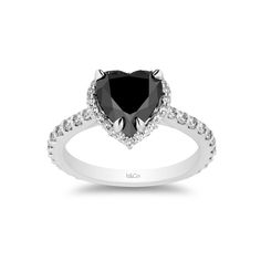 Corazon Black & White Diamond Ring — Iz&Co. Tim Burton Wedding, Unique Black Diamond Engagement Ring, Forest Wedding Theme, Enchanted Forest Wedding Theme, Black White Diamond Ring, A Black Wedding, Alice In Wonderland Gifts, Nice Night, Enchanted Forest Wedding