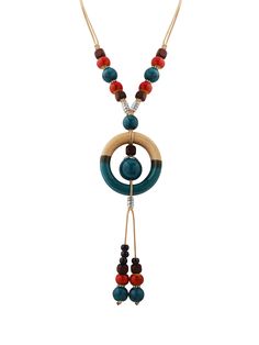 PRICES MAY VARY. Beautiful long boho necklace features a unique combination of ceramic beads in various shapes, sizes and colors Easy to wear with an adjustable sliding waxed cord without clasp, just put over the head and you're ready to go Give this stunning piece of bohemian jewelry as a great Valentine's Day, Christmas, birthday, or anniversary gift A nice addition to any jewelry collection that surely makes you stand out from the crowd in style If there is any problem with your purchase, fee Bohemian Jewelry Gift, Long Boho Necklace, Beaded Projects, Mirror Jewelry, Long Necklace Boho, Tibetan Jewelry, Ceramic Necklace, Jewelry Mirror, Colorful Ceramics