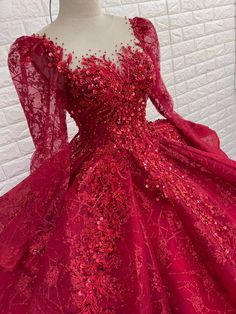 Red Quince Dress, Red Ball Dress, Debut Gowns, Red Wedding Gowns, Red Ball Gowns, Red Ball Gown, Paddy Kelly, Sparkle Ball, Red Quinceanera Dresses