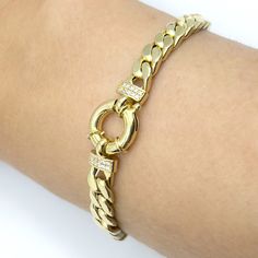 14K Solid Yellow Gold Miami Cuban Bracelet / Solid Gold Heavy Chain / 14k Gold Thick Chain / Gold Miami Chain / Solid Gold Thick Bracelet This 14k Solid Gold Cuban bracelet is perfect for layering and will add a unique and chic vibe to your stack. Cuban chain bracelet would make a perfect gift that will last a life-time! PRODUCT DETAILS Made to order Gold: 14K Solid Gold Avg.Width: 7.00- 7.15 mm Avg. Weight: 7.50- 8.50 grams Stone: Zircon Bracelet length available: 5.00 inches- 8.00 inches 📦 PA Luxury Gold Chain Bracelet With Clasp, Luxury Yellow Gold Chain Bracelet With Clasp, Elegant Cuban Link Chain Bracelet With Lobster Clasp, Luxury Curb Chain Bracelet, Yellow Gold Diamond Bracelet With Curb Chain, Luxury Yellow Gold Bracelets With Clasp, Formal Diamond Bracelet With Curb Chain, Luxury 14k Gold Bracelet With Lobster Clasp, Formal Round Diamond Bracelet With Curb Chain