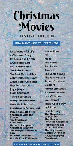 the christmas movies festival is coming to town this holiday season, and it's time for