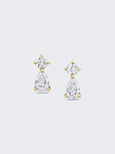 Find ANITA KO Violet Diamond Stud Earrings on Editorialist. Composition: 18k Yellow Gold;. 6cts Pear Diamond;. 2cts Round Diamonds Care: To keep the luster of your piece avoid contact with perfumes or lotions. Remove before showering, swimming, or exercise. After each use wipe your piece with a jewelry cloth or cotton ball. Luxury Pear-shaped Cluster Earrings For Formal Occasions, Luxury Pear-shaped Cluster Earrings For Formal Events, Luxury Pear-shaped Cluster Earrings With Brilliant Cut, Luxury Pear-shaped Cluster Earrings With Prong Setting, Luxury Bridal Earrings With Prong Setting In Pear Shape, Luxury Pear-shaped Brilliant Cut Earrings, Luxury Pear-shaped Earrings With Prong Setting, Luxury Yellow Gold Pear-shaped Earrings, Luxury Pear-shaped Yellow Gold Earrings