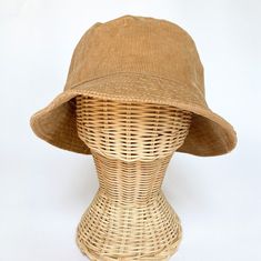 The toddler and baby bucket hat! Made from 100% cotton tan corduroy makes this hat very comfortable to wear. A great summer or fall hat for kids and babies, boys and girls. I made this hat with a day of adventure in mind, somewhere sunny and wild! This hat is made from a tan 100% cotton corduroy fabric. Inside liner is white cotton. All baby and child sizes come with chin straps. Brim measures approx. 2" wide. Crown measures approx. 3" deep. For adult sizes see link below. SIZES AVAILABLE 0-3 mo Fall Hats For Women, Corduroy Bucket Hat, Fawn Colour, Baby Sun Hat, Wide Brim Sun Hat, Fall Hats, Sun Hats For Women, Corduroy Fabric, Hat For Women