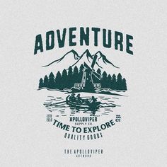 the adventure logo is shown in green and white