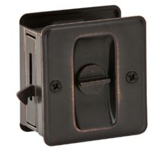 an image of a black square door handle