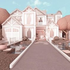 #roblox #robloxbuild #bloxburg #robloxgame Preppy House, Two Story House Design, Bloxburg House Ideas 2 Floor, House Floor Design