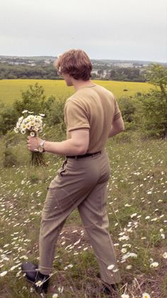 Strong men, vintage, flowers Man Aesthetic Pose, Aesthetic Spring Outfits Men, Cottagecore Outfits For Men, Male Spring Outfits Aesthetic, Men Cottagecore Outfits, Men Cottagecore Fashion, Gardener Aesthetic Outfit Men, Men’s Cottagecore, Gardening Outfit Men