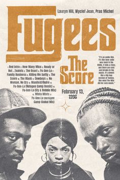 Fugees poster Aesthetic Word Poster, The Fugees Poster, Moesha Poster, Design Music Poster, Rnb Poster Graphic Design, Fugees Wallpaper, Tv Show Poster Design, Fugees Poster, Fugees Aesthetic