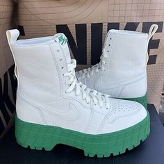 ad eBay - 

NEW Nike Air Jordan 1 High Brooklyn Boots 'Sail Green' FJ5737-103 Women Sz 10.5


Brand new with box


Box has no lid


Authentic 


If you would like them authenticated by eBay, please let me know before purchasing! Air Jordan 1 Women, Nike Air Jordan 1 High, Jordans Women, New Nike Air, Nike Air Jordan 1, Air Jordan 1 High, Jordan 1 High, New Nike, Air Jordan 1