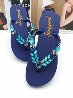 Description The beautiful rhinestone and customizable Flip Flops for the beach brides, bridesmaids, vacation, honeymoon or any occasion you desire to look gorgeous. Perfect in any outfit! Being unique and stunning on design, these flip flops must be your must-have item! The sandal is anti-slip, comfortable and durable as it is made from high quality rubber from the South of Thailand, where is famous for the best rubber tree. Moreover, the crystals are decorated on the sandal with effective adhes Elegant Rhinestone Flip Flops For Party, Elegant Party Flip Flops With Rhinestones, Elegant Rhinestone Flip Flops For Summer, Summer Rhinestone Toe Post Flip Flops, Summer Toe Post Flip Flops With Rhinestones, Adjustable Rhinestone Sandals For Beach Season, Adjustable Sandals With Rhinestones For Beach Season, Embellished Flip Flops With Round Toe For Beach, Embellished Flip Flops For Beach