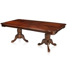 84 Meredith | Wood Double Pedestal Dining Table, Cherry Finish, IDF-3222T Cherry Furniture, Built In Wine Rack, Double Pedestal Dining Table, Homes Inside, Formal Dining Set, Wooden Construction, Expandable Dining Table, Formal Dining Tables, Trestle Dining Tables