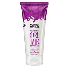 Not Your Mother's Curl Talk Gel : Target Curly Hair Gel, Sculpting Hair, Curl Talk, Gel Curly Hair, Low Porosity Hair Products, Curly Hair Types, Lip Scrubs, Hair Frizz, Natural Movement