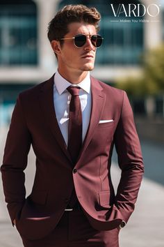 >>ORIGINAL ARTWORK AND CONTENT, PLEASE DO NOT COPY<< Men Suits, Suits For Man, Luxury Burgundy Tuxedo Suit for Men - Wedding, Prom, and Special Events, Formal Attire, Formal piece Wedding Suit, Double Breasted, Formal Fashion Slim Fit Suit. Elevate your formal look with our meticulously crafted Burgundy Tuxedo Suit for men. Whether it's your wedding day, a prom night, or a special event, this sophisticated ensemble is designed to make you stand out in style. 🎩 Must-Have Attire: Tailored to perfection, this tuxedo suit exudes class and confidence, making it a must-have in your wardrobe. 💎 High-Quality Fabric: Our suit is made from premium materials, ensuring durability, comfort, and a timeless appeal. 🔥 Unmatched Elegance: The rich burgundy color adds a touch of luxury and uniqueness to Wedding Suits Men Maroon, Unique Mens Suit Colors, Dark Red Tuxedo Wedding, Men’s Burgundy Suit, Burgundy Suits For Men Wedding, Unique Wedding Suits Men, Suit Colors For Men Wedding, Burgandy Groomsmen Attire, Wedding Suits Men Burgundy