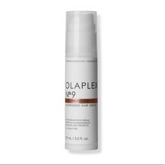 Olaplex No. 9 Bond Protector Nourishing Hair Serum Is A Weightless, Antioxidant-Rich, Silicone-Free Hair Serum To Protect From Tangles, Breakage, Static, And Future Damage By Nourishing Hair, Blocking Pollutants, Neutralizing Free Radicals, And Providing Heat Protection Up To 450f. All Hair Types. Benefits Satin Shine Style Memory Bounceback Curls Anti-Static Patented Olaplex Bond Building Technology Rebuilds Broken And Weakened Hair Bonds Antioxidant-Rich Red Algae Extract Shields Hair From Pol Hair Blocking, Stylist Kit, Red Algae, Clarifying Shampoo, Purple Shampoo, Hair Essentials, Hair Serum, Nourishing Hair, Hair Repair