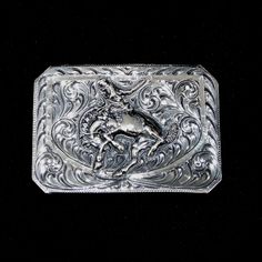 Vogt Silversmiths Trophy Buckles The Centennial Bronc Channel Buckle Antique Engraved Belt Buckles For Formal Wear, Classic Concho Belt Buckles For Rodeo, Classic Hand Tooled Belt Buckles For Western-themed Events, Classic Concho Belt Buckles For Formal Wear, Elegant Hand Tooled Belt Buckles For Formal Occasions, Elegant Hand Tooled Belt Buckles For Formal Wear, Elegant Formal Hand-tooled Belt Buckles, Classic Silver Hand-tooled Belt Buckle, Classic Hand Tooled Silver Belt Buckles